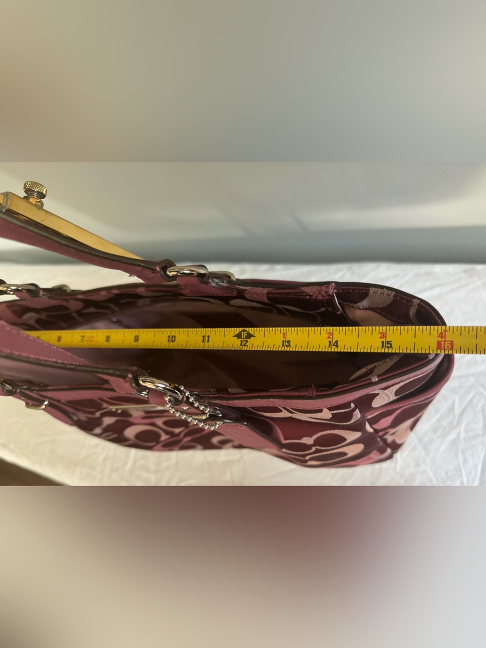 Coach Pink Gallery Optic Signature Y2K Tote - Picture 8 of 16